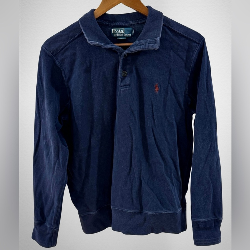 POLO by RALPH LAUREN | Men's Deep Blue Long Sleeve Polo